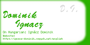 dominik ignacz business card