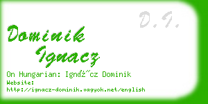 dominik ignacz business card